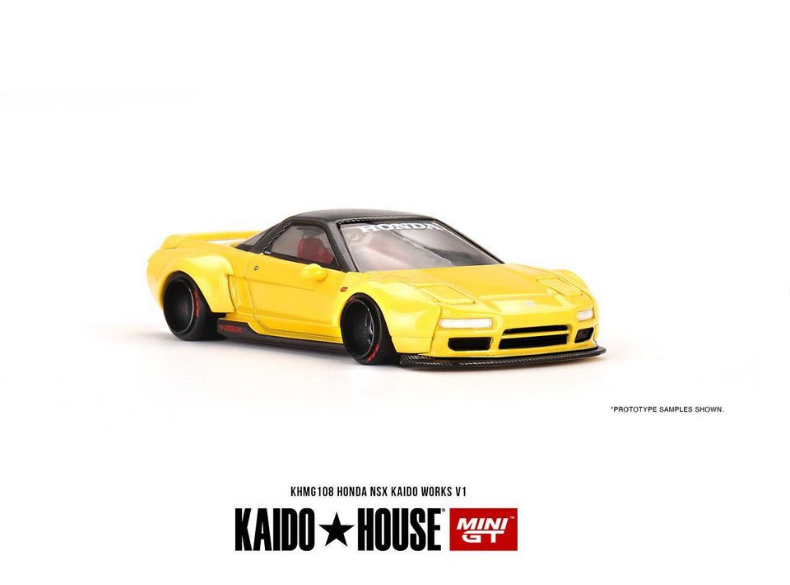 (Pre-Order) Kaido House x Mini GT 1:64 Honda NSX Kaido WORKS V1 – Yellow