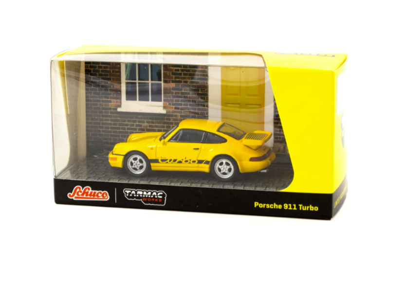 Tarmac Works x Schuco Porsche 911 Turbo Yellow 1/64