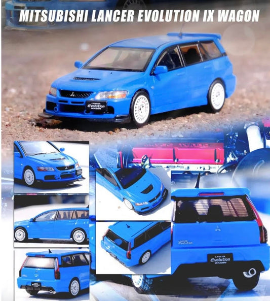 (Pre-Order) Inno64 MITSUBISHI LANCER EVOLUTION IX WAGON BLUE ETA March 2024